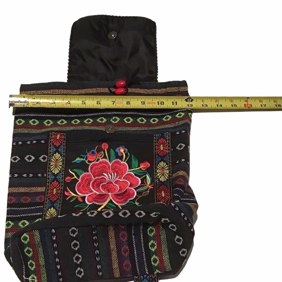Embroidered Boho Backpack -Multi color flo… main image 10